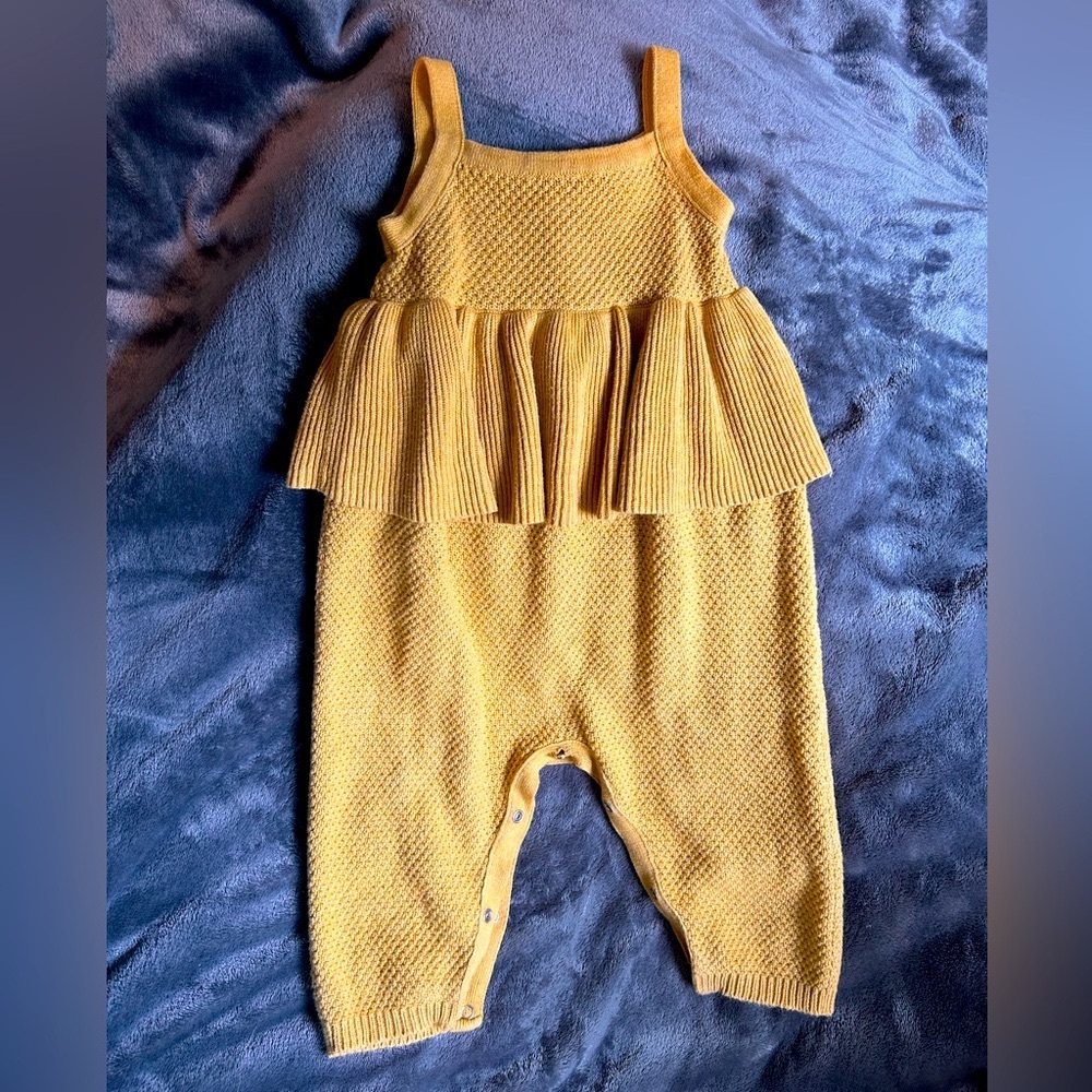 Mustard Kate Quinn Romper with ruffle waist
